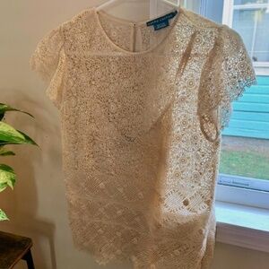 Ralph Lauren Ivory Lace Top